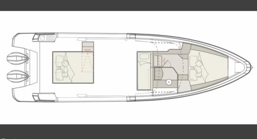 Motorboat SAXDOR SAXDOR 400 GTO Σχέδιο κάτοψης σκάφους