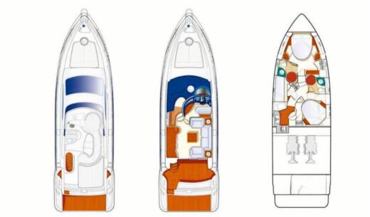 Motorboat Azimut Azimut 50 Fly Boat layout