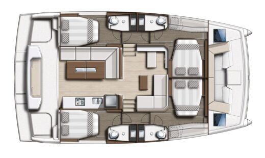 Catamaran  Bali Catspace Plano del barco