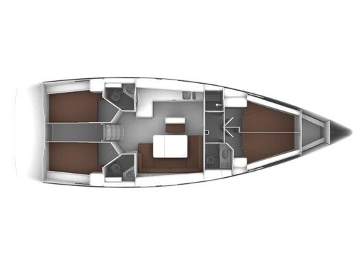 Sailboat Bavaria 46 Cruiser Σχέδιο κάτοψης σκάφους