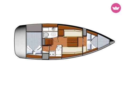 Sailboat JEANNEAU Sun Odyssey 30i DL Plan du bateau