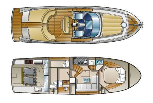 Motorboat Rio 40 Boat layout