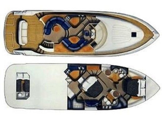 Motorboat  Fairline Squadron 52 Σχέδιο κάτοψης σκάφους