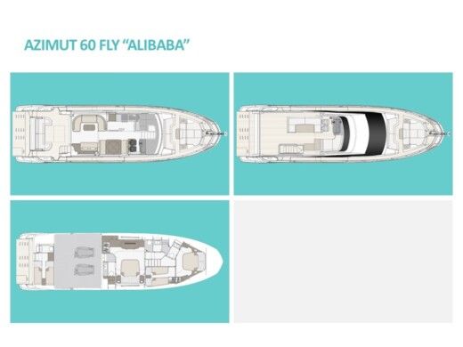 Motorboat Azimut Azimut 60 Fly Planta da embarcação