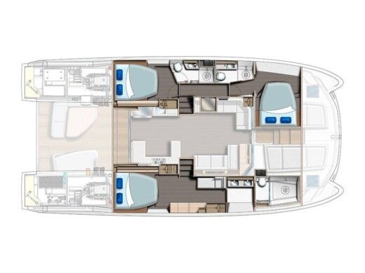 Sailboat  Leopard 53 PC Plano del barco