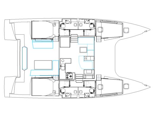Catamaran Nautitech NAUTITECH 46 OPEN Boat design plan