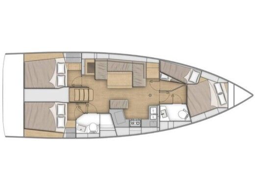 Sailboat  Oceanis 40.1 Boat layout