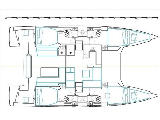 Catamaran  Nautitech 46 Open boat plan