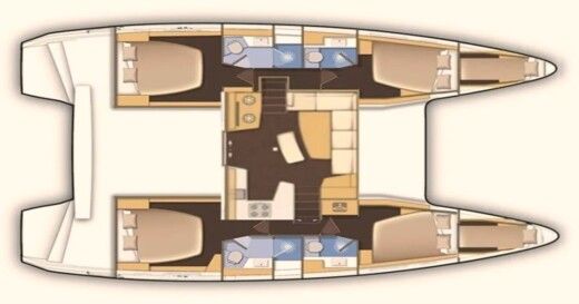 Catamaran Lagoon Lagoon 46 Boat layout