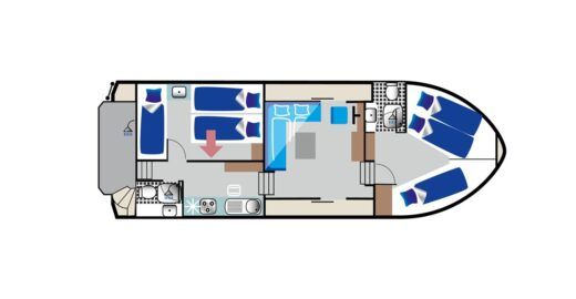 Houseboat Kormoran 1150 (ZEU) boat plan