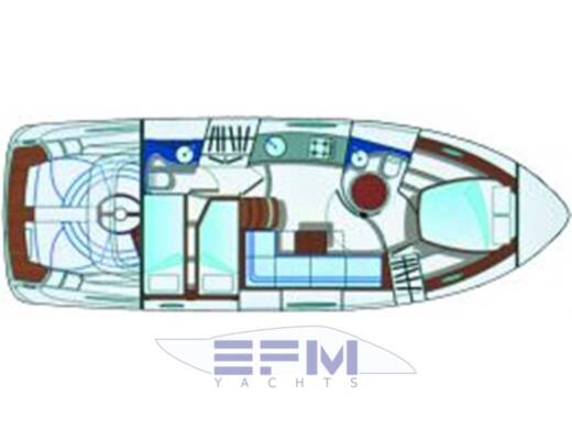 Motorboat Azimut Atlantis 39 boat plan