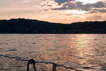 Sunset and diner in the bay
