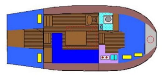 Without license Linssen St. Jozef vlet 800 AK Boot Grundriss