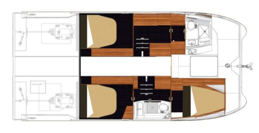 Motorboat Fountaine Pajot My 37 Planta da embarcação