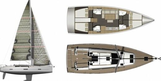 Sailboat Dufour Dufour 460 Gl Boat layout