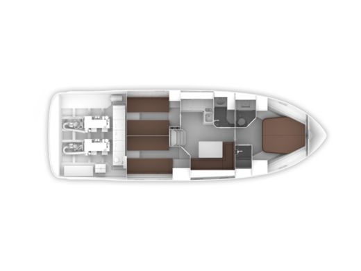 Motorboat Bavaria 43HT Sport Plano del barco