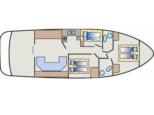 Motorboat PRINCESS 470 Boat layout