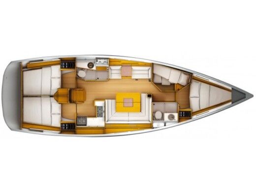 Sailboat  Sun Odyssey 439 Boat layout