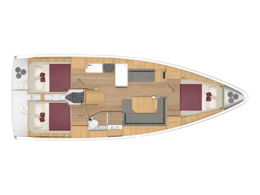 Sailboat  Bavaria C38 boat plan