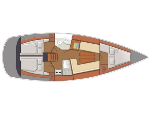 Sailboat Delphia 37 boat plan