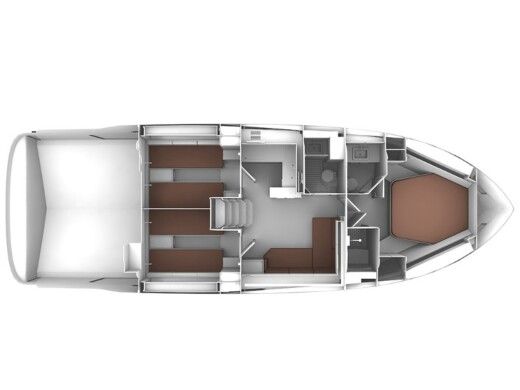 Motorboat BAVARIA Sport S45 HT Boat design plan