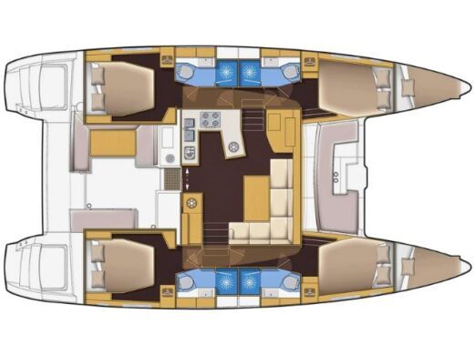 Catamaran  Lagoon 450 Fly -- boat plan