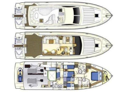 Motorboat  Ferretti 57  Boat layout