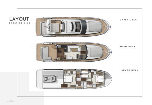 Motorboat Prestige Yachts 590S Boat layout