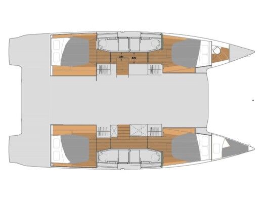 Catamaran Fountaine Pajot Elba 45 Boat layout
