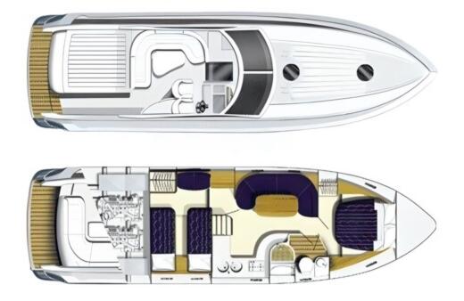 Motorboat Princess V42 boat plan