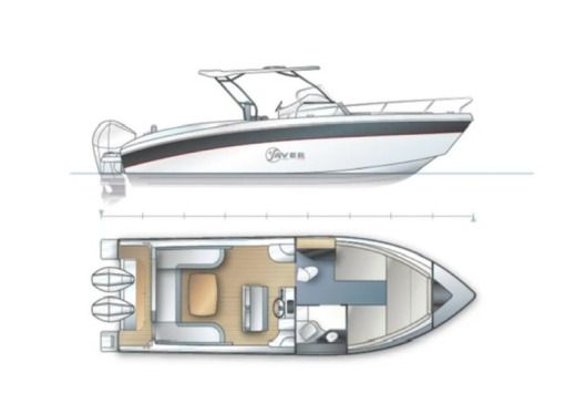 Motorboat Saver 30 WA HT Boat layout