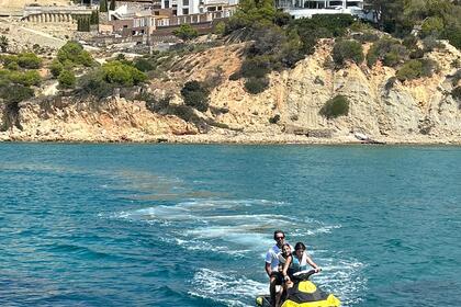 Yacht in marina Santa Eulalia, Ibiza