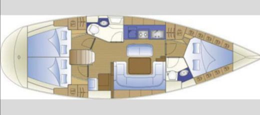 Sailboat Bavaria 40 Cruiser boat plan