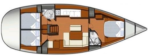 Sailboat Jeanneau Sun Odyssey 49i Performance Plan du bateau