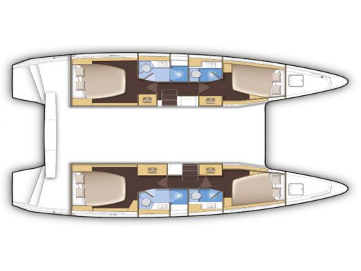 Catamaran LAGOON 42 JASMINE Boat layout