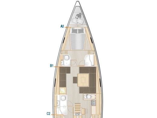 Sailboat Hanse Hanse 458 Boat design plan