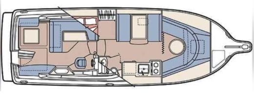 Motorboat BAYLINER 3255 Avanti Express Plan du bateau