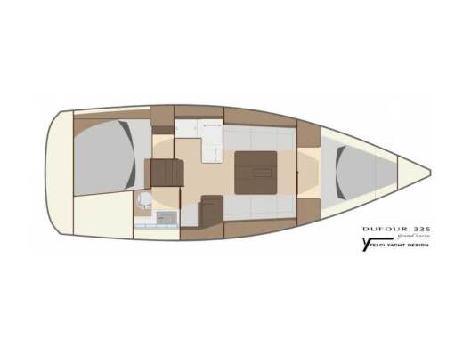 Sailboat DUFOUR 335 Grand Large boat plan