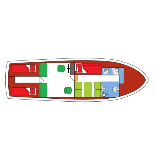 Houseboat Palan Sport 1050 AK Boot Grundriss