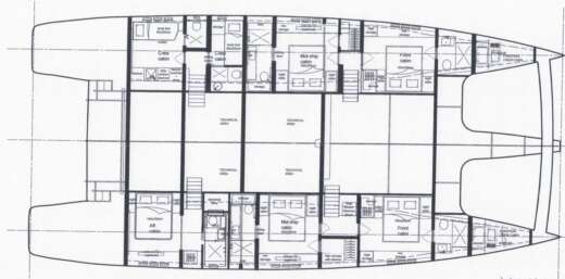 Catamaran Sunreef 80 Plan du bateau