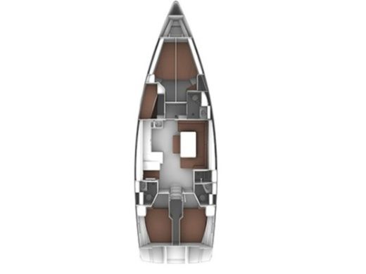 Sailboat  Bavaria Cruiser 51 Σχέδιο κάτοψης σκάφους