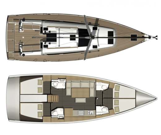 Sailboat Dufour Dufour 460 Grand Large Boat layout