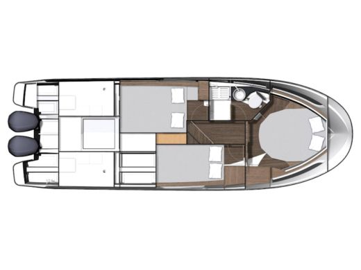 Motorboat Jeanneau Merry Fisher 1095 FLY Boot Grundriss