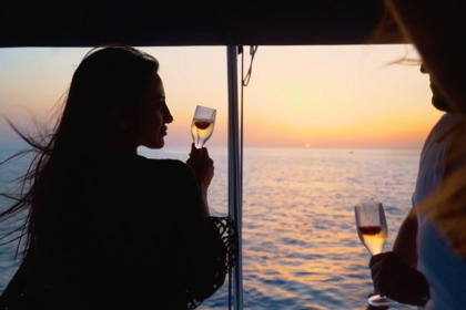 Caldera - Private Daily Catamaran Sailing Cruises around Athens with BBQ , Open Bar & Transfer