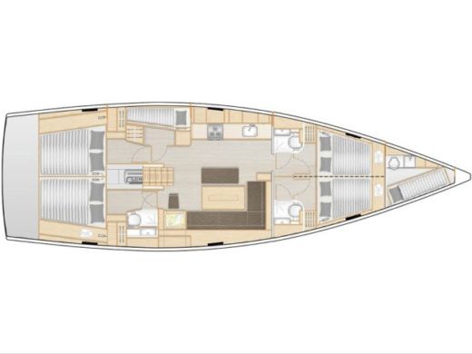 Sailboat Hanse Hanse 508 Boat layout