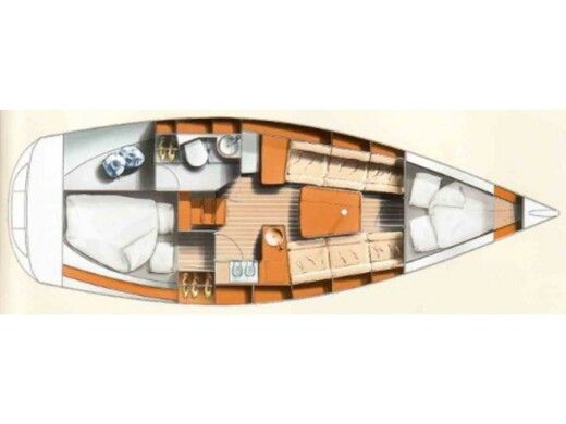 Sailboat HANSE 311 Boot Grundriss