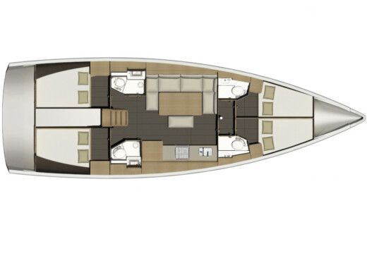 Sailboat DUFOUR 460 Grand Large Plano del barco
