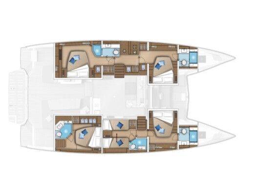 Catamaran  Lagoon 55 boat plan
