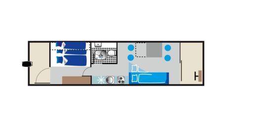 Houseboat Febomobil 870 (HMR) Planta da embarcação