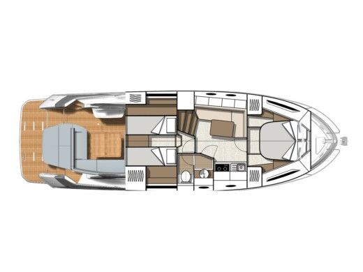 Motorboat Beneteau Gran Turismo 41 boat plan
